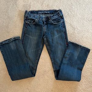 Cowgirl Tuff Red Hot Red Boot Cut Jeans 28x35 x-long